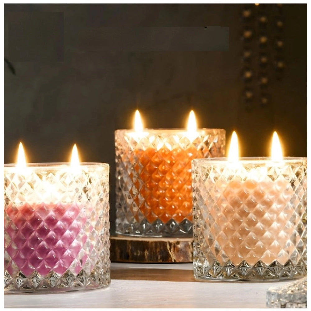 Aura Living Gear Soya Wax, Glass Jar Candle 