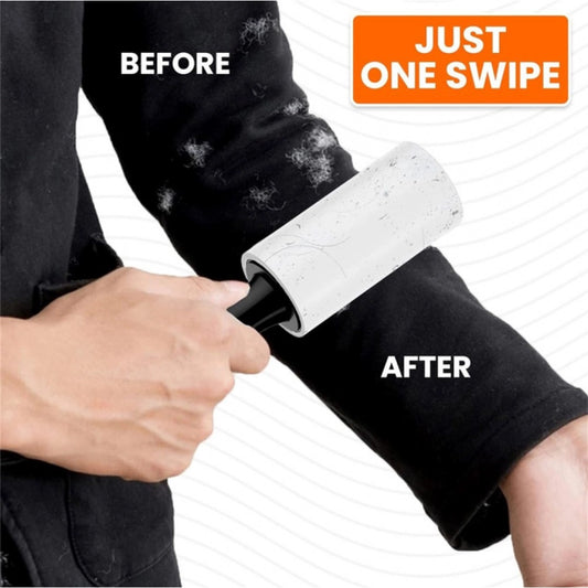 Generic Pet Hair Remover 1 Handle And Refill Totally 60 Sheets (White)