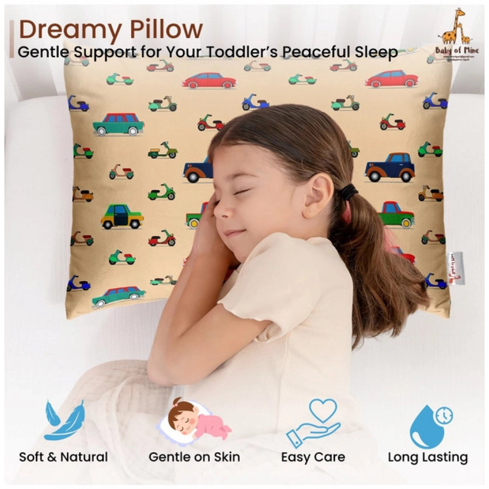 Generic Soft Plush Printed Baby Infant Pillow for Kids Age 1 To 5 Years (Beige)