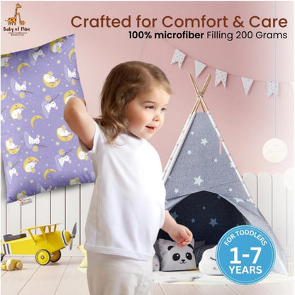 Generic Soft Plush Printed Baby Infant Pillow for Kids Age 1 To 5 Years (Purple)