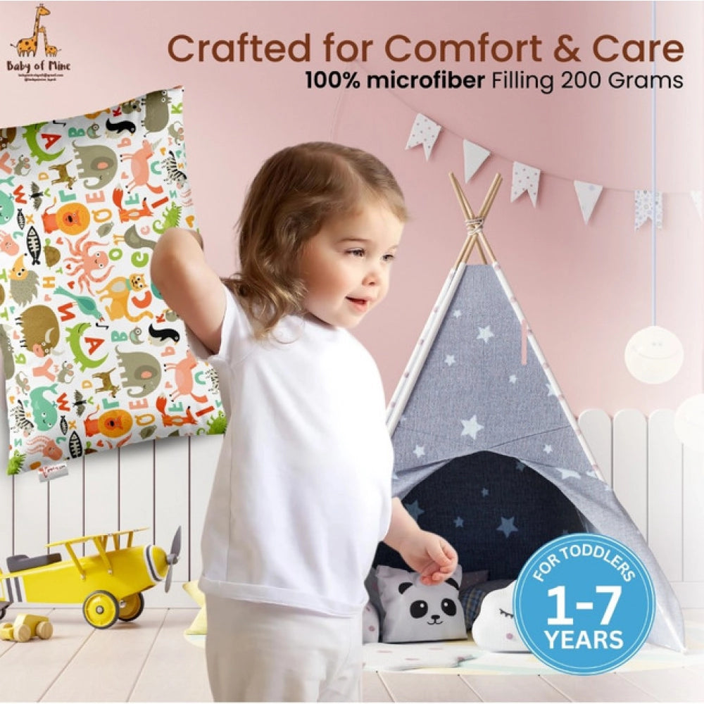 Generic Soft Plush Printed Baby Infant Pillow for Kids Age 1 To 5 Years (Multicolor)