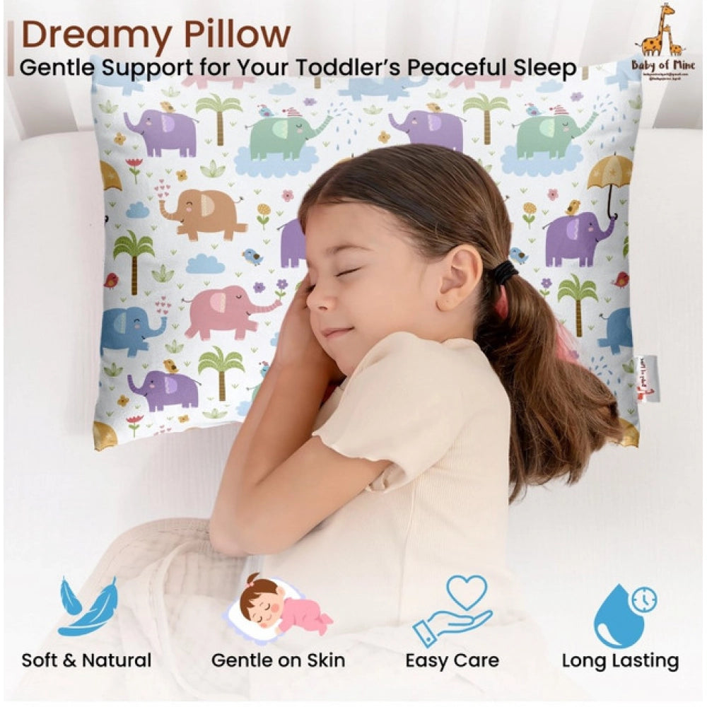 Generic Soft Plush Printed Baby Infant Pillow for Kids Age 1 To 5 Years (Multicolor)