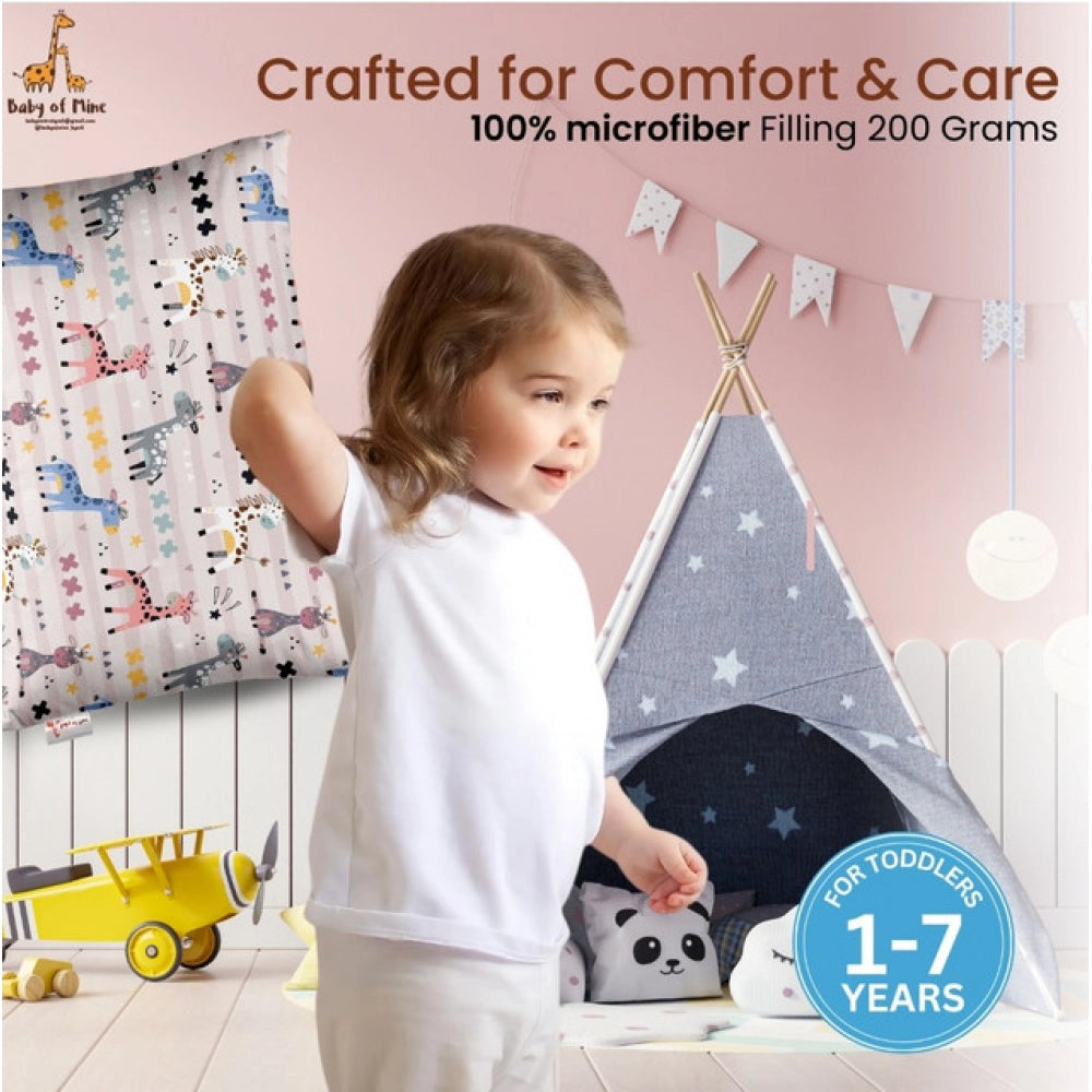 Generic Soft Plush Printed Baby Infant Pillow for Kids Age 1 To 5 Years (Multicolor)