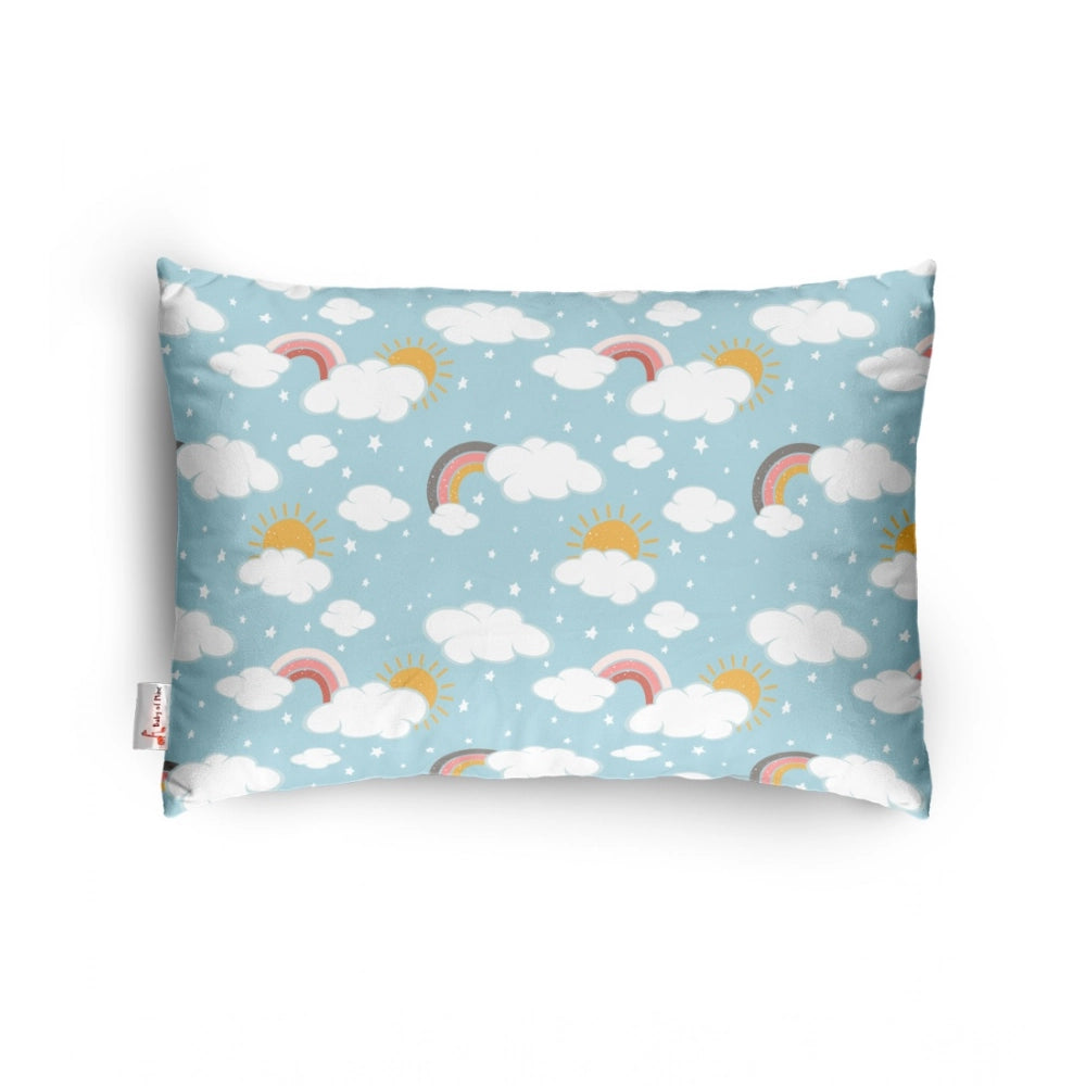 Generic Soft Plush Printed Baby Infant Pillow for Kids Age 1 To 5 Years (Sky Blue)