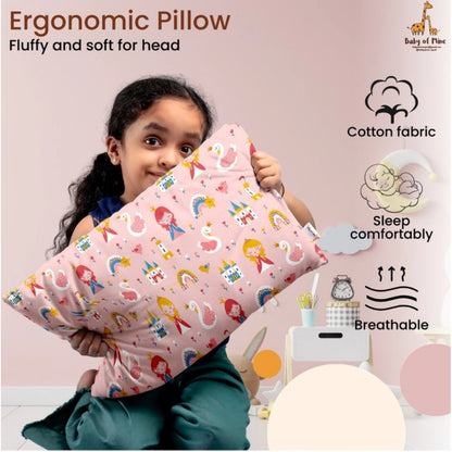 Generic Soft Plush Printed Baby Infant Pillow for Kids Age 1 To 5 Years (Pink)