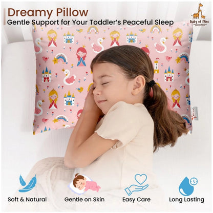 Generic Soft Plush Printed Baby Infant Pillow for Kids Age 1 To 5 Years (Pink)