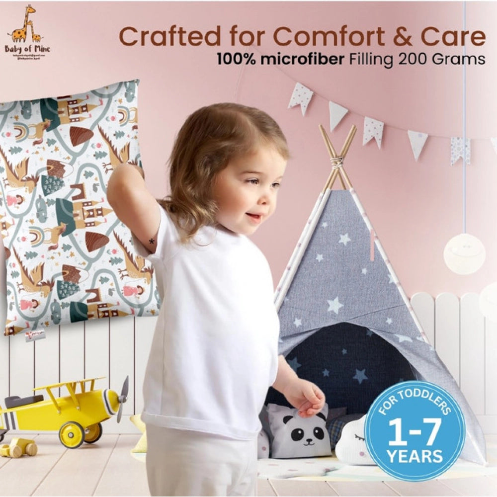 Generic Soft Plush Printed Baby Infant Pillow for Kids Age 1 To 5 Years (Multicolor)