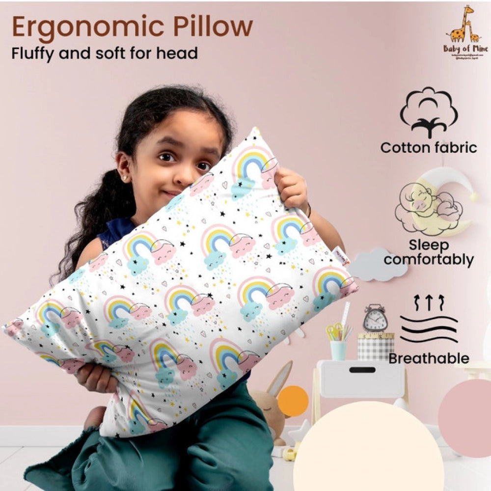 Generic Soft Plush Printed Baby Infant Pillow for Kids Age 1 To 5 Years (White)