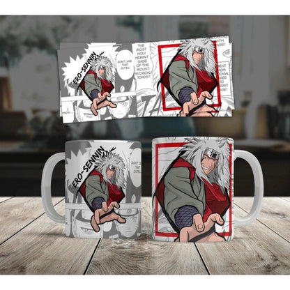 Generic Anime Jiraiya Ceramic Printed Coffee Mug (White) - Aura Living Gear