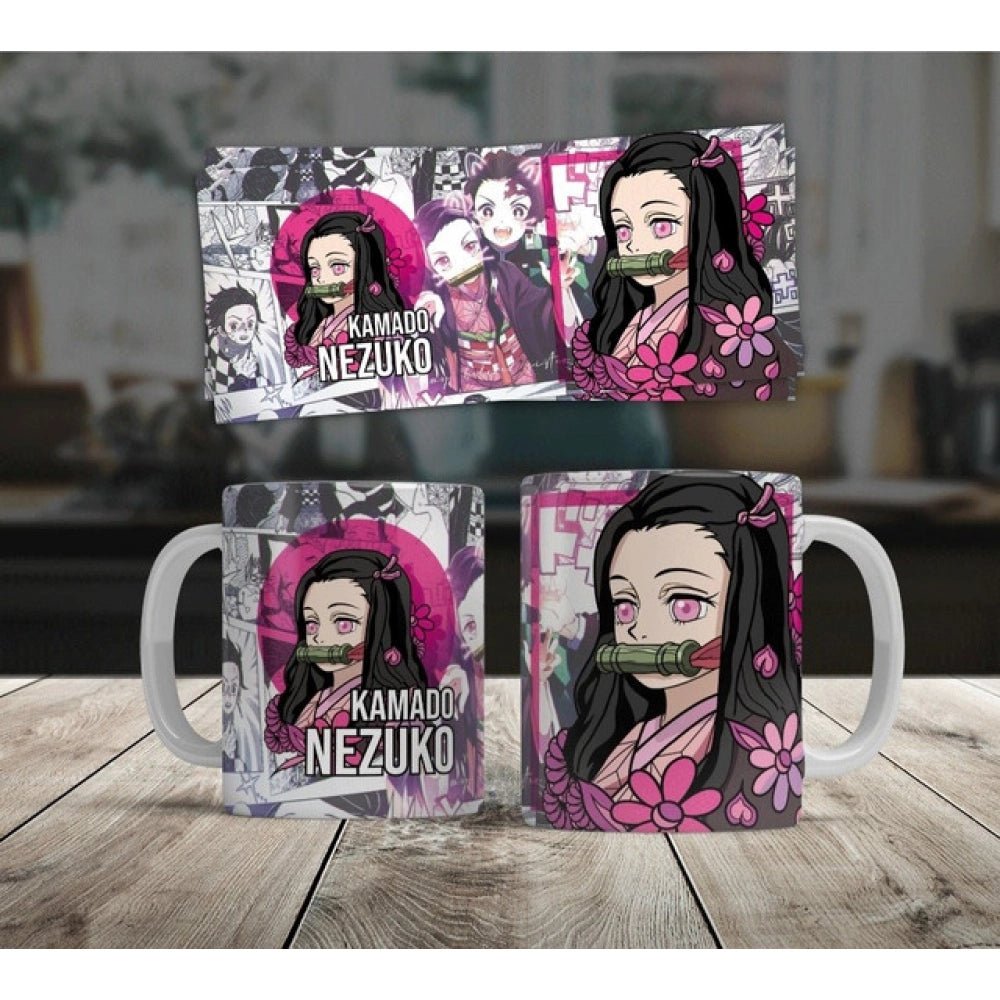 Generic Anime Kamado Nezuko Ceramic Printed Coffee Mug (White) - Aura Living Gear