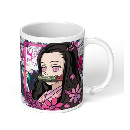 Generic Anime Kamado Nezuko Ceramic Printed Coffee Mug (White) - Aura Living Gear