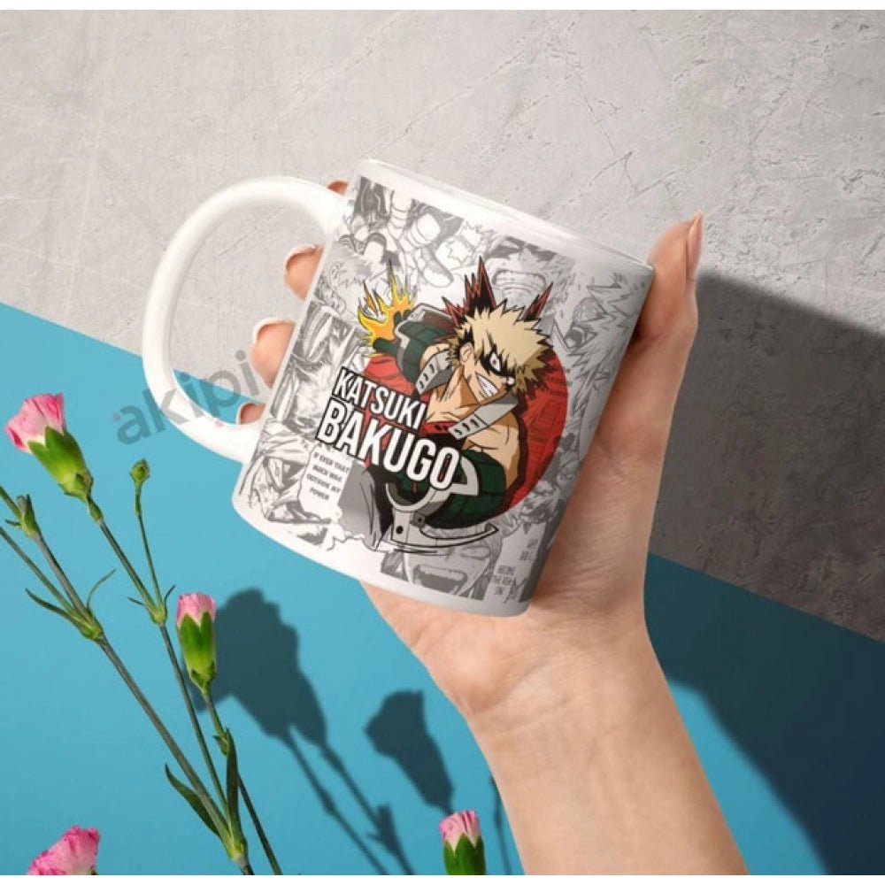 Generic Anime Katsuki Bakugo Ceramic Printed Coffee Mug (White) - Aura Living Gear