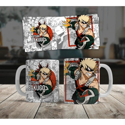 Generic Anime Katsuki Bakugo Ceramic Printed Coffee Mug (White) - Aura Living Gear