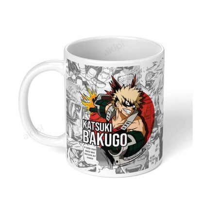 Generic Anime Katsuki Bakugo Ceramic Printed Coffee Mug (White) - Aura Living Gear