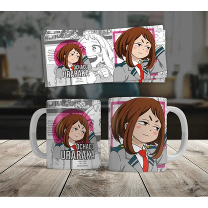 Generic Anime Ochaco Uraraka Ceramic Printed Coffee Mug (White) - Aura Living Gear
