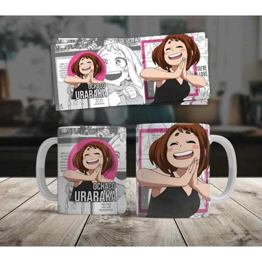 Generic Anime Ochaco Uraraka Ceramic Printed Coffee Mug (White) - Aura Living Gear