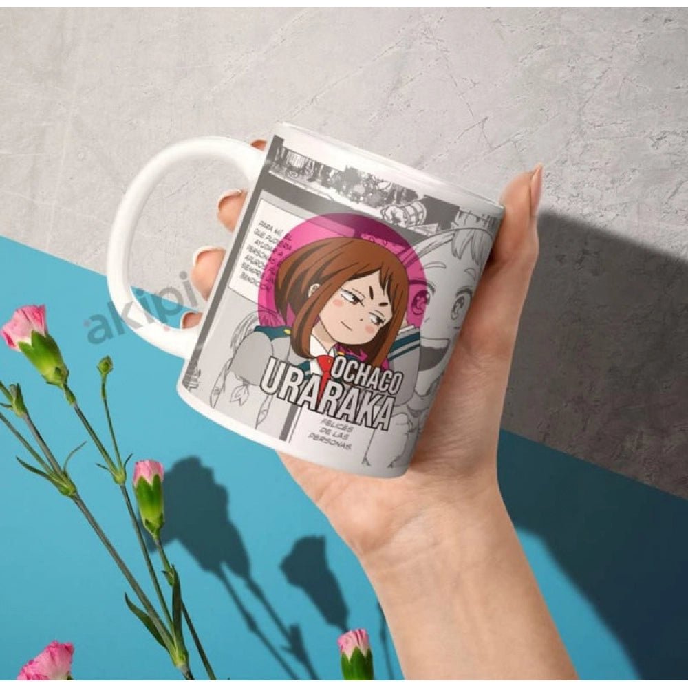 Generic Anime Ochaco Uraraka Ceramic Printed Coffee Mug (White) - Aura Living Gear