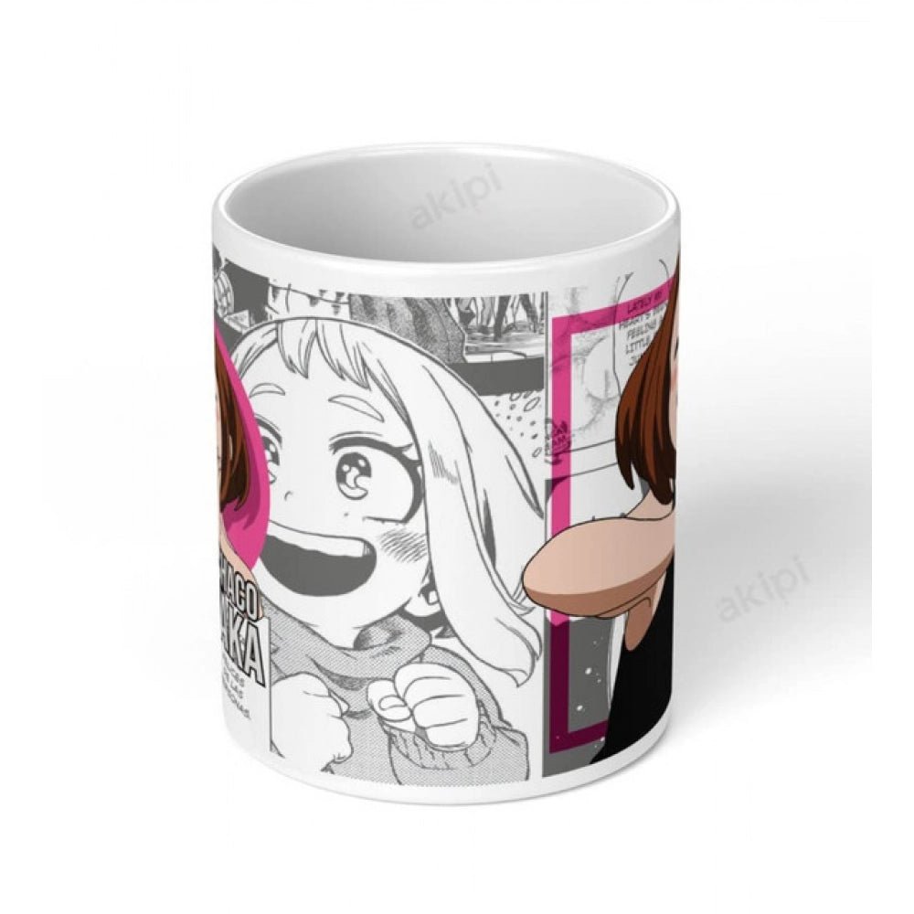 Generic Anime Ochaco Uraraka Ceramic Printed Coffee Mug (White) - Aura Living Gear