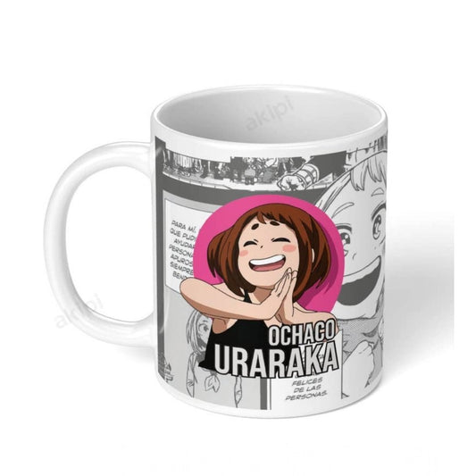 Generic Anime Ochaco Uraraka Ceramic Printed Coffee Mug (White) - Aura Living Gear