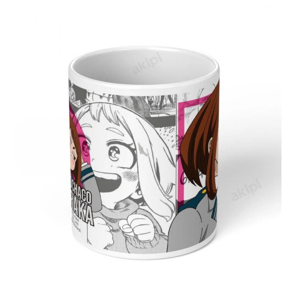 Generic Anime Ochaco Uraraka Ceramic Printed Coffee Mug (White) - Aura Living Gear