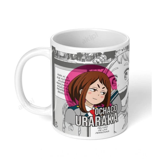 Generic Anime Ochaco Uraraka Ceramic Printed Coffee Mug (White) - Aura Living Gear
