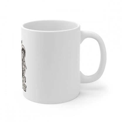Generic Ceramic Gorila Desing Printed Coffee Mug (Color: White, Capacity:330ml) - Aura Living Gear