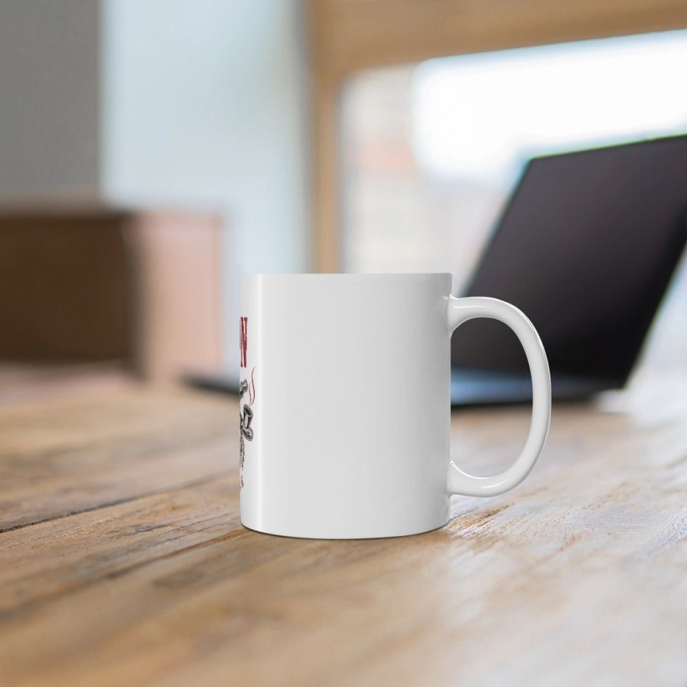 Generic Ceramic Gorila Desing Printed Coffee Mug (Color: White, Capacity:330ml) - Aura Living Gear