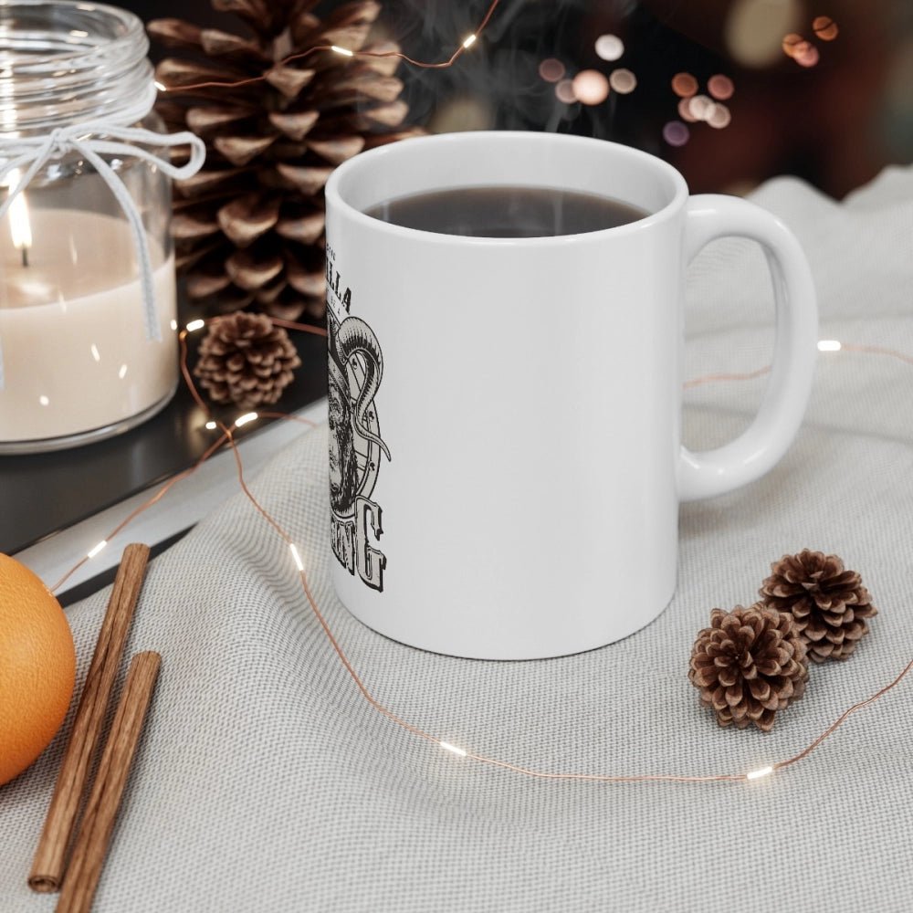 Generic Ceramic Gorila Desing Printed Coffee Mug (Color: White, Capacity:330ml) - Aura Living Gear