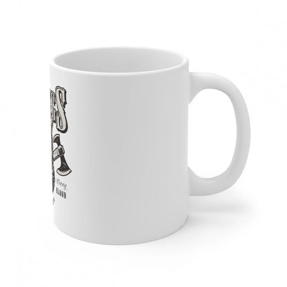 Generic Ceramic Gorila Desing Printed Coffee Mug (Color: White, Capacity:330ml) - Aura Living Gear