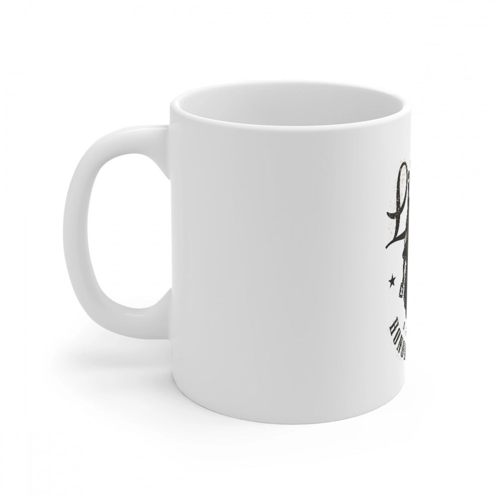 Generic Ceramic Gorila Desing Printed Coffee Mug (Color: White, Capacity:330ml) - Aura Living Gear