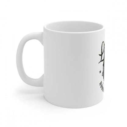 Generic Ceramic Gorila Desing Printed Coffee Mug (Color: White, Capacity:330ml) - Aura Living Gear