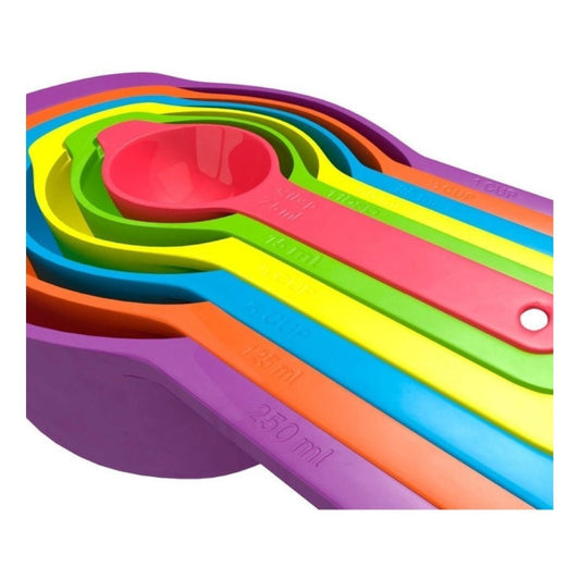 Generic Pack of 4_Colorful Measuring Cup Spoon Set Stackable Kitchen Measuring Cups (Color: Assorted ) - Aura Living Gear