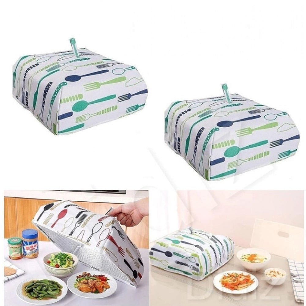 Generic Pack Of 4_Food Dish Cover – Reusable Mesh Lid for Protecting Food from Dust And Insects (Color: Assorted ) - Aura Living Gear
