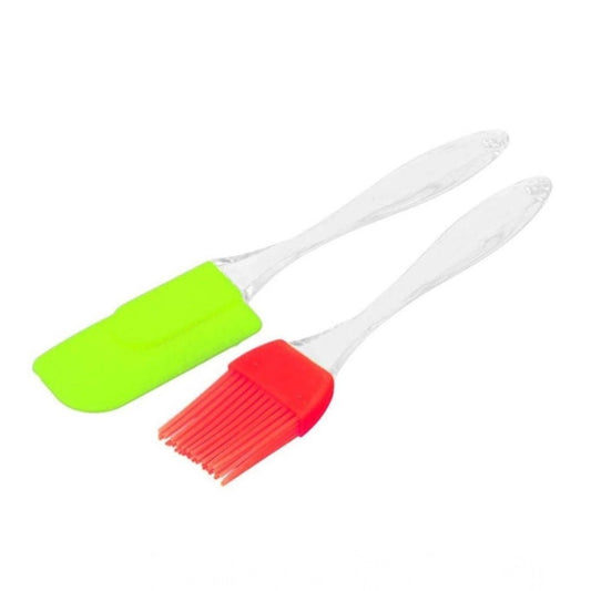 Generic Pack Of 5_Silicone Spatula with Brush – Heat Resistant Cooking And Baking (Color: Assorted ) - Aura Living Gear