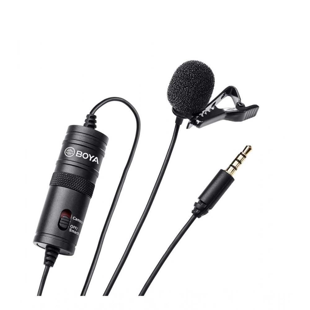 Generic Plastic BOYA BY-M1 Lavalier Condenser Microphone with 20ft Audio Cable - Aura Living Gear