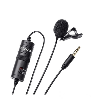 Generic Plastic BOYA BY-M1 Lavalier Condenser Microphone with 20ft Audio Cable - Aura Living Gear
