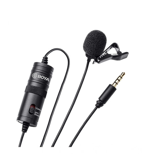 Generic Plastic BOYA BY-M1 Lavalier Condenser Microphone with 20ft Audio Cable - Aura Living Gear