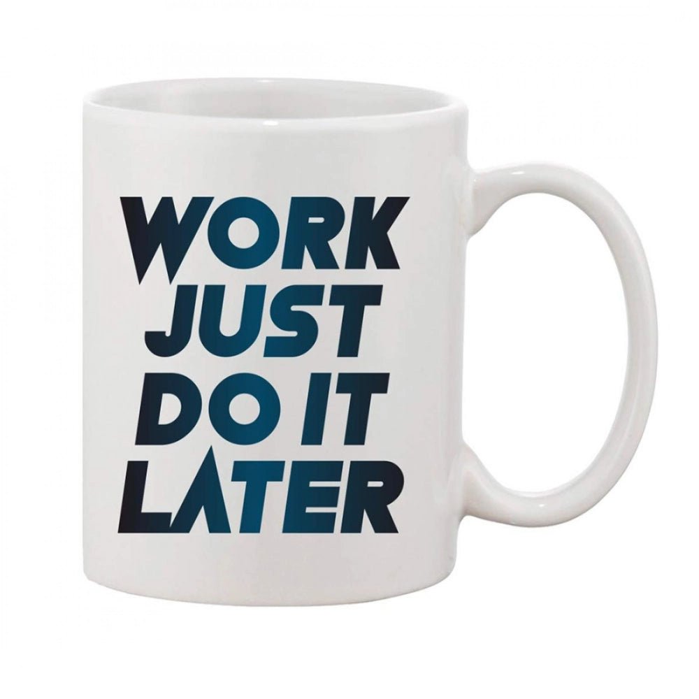 Generic Printed Ceramic Coffee Mug - 1 Pieces, White, 11oz - Aura Living Gear