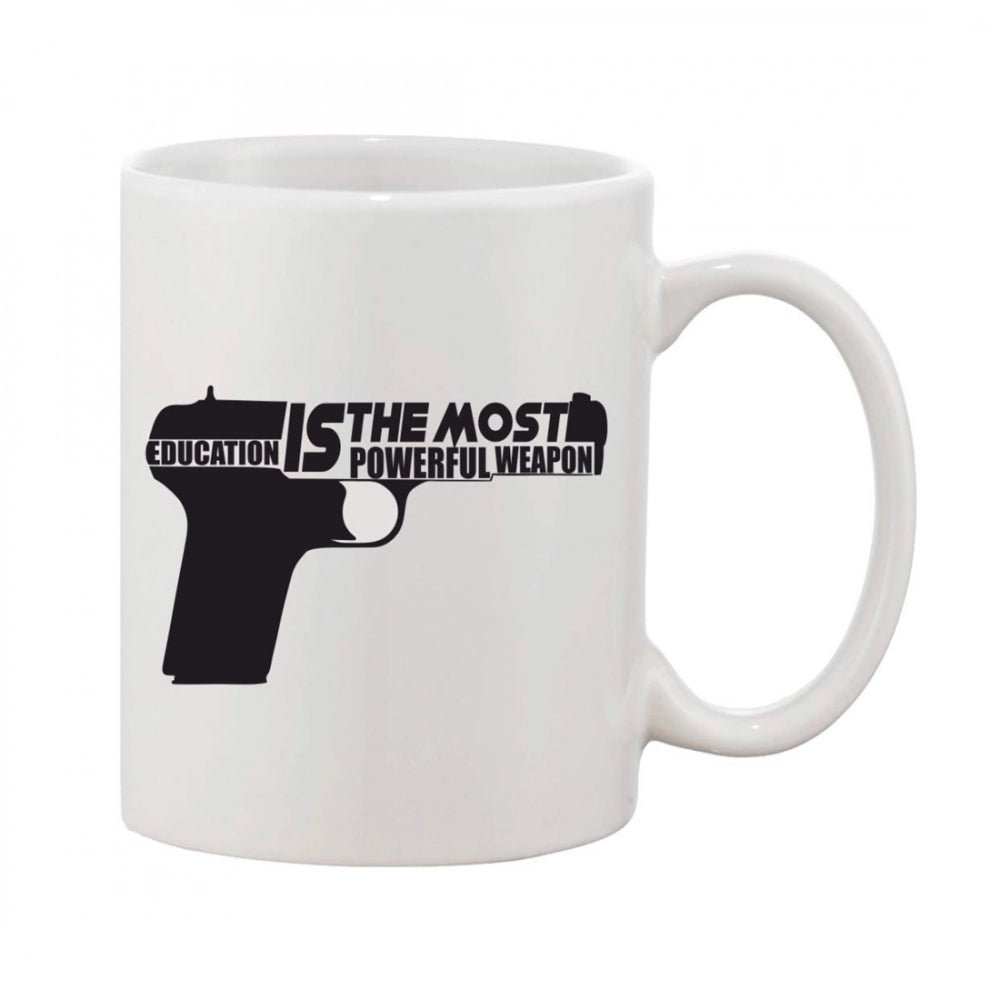 Generic Printed Ceramic Coffee Mug - 1 Pieces, White, 11oz - Aura Living Gear