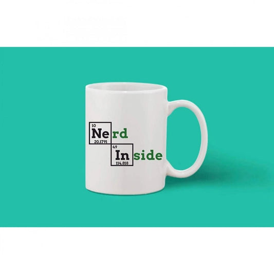 Generic Printed Ceramic Coffee Mug - 1 Pieces, White, 11oz - Aura Living Gear
