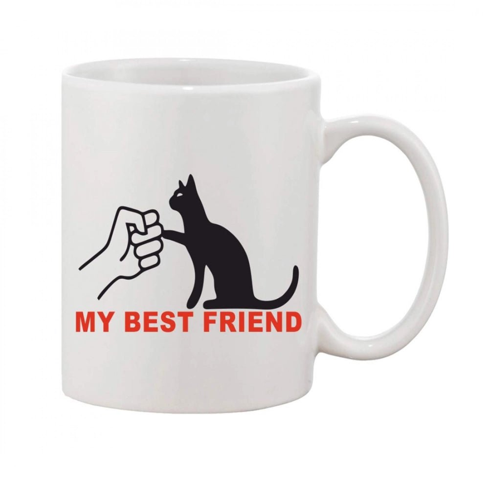 Generic Printed Ceramic Coffee Mug - 1 Pieces, White, 11oz - Aura Living Gear