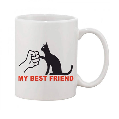 Generic Printed Ceramic Coffee Mug - 1 Pieces, White, 11oz - Aura Living Gear