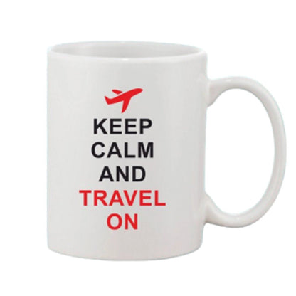 Generic Printed Ceramic Coffee Mug - 1 Pieces, White, 11oz - Aura Living Gear
