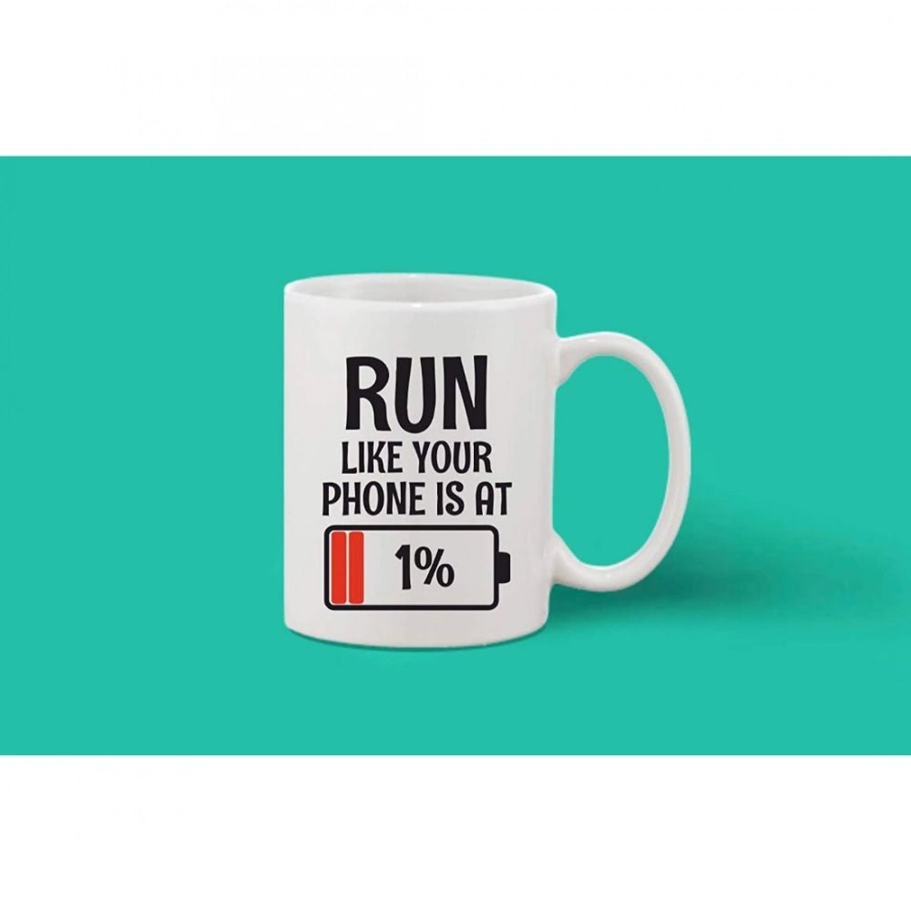 Generic Printed Ceramic Coffee Mug - 1 Pieces, White, 11oz - Aura Living Gear