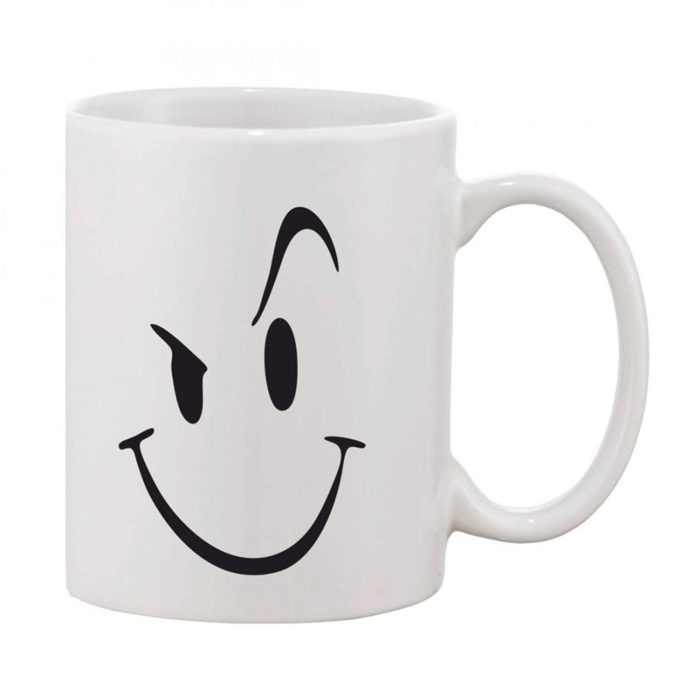 Generic Printed Ceramic Coffee Mug - 1 Pieces, White, 11oz - Aura Living Gear