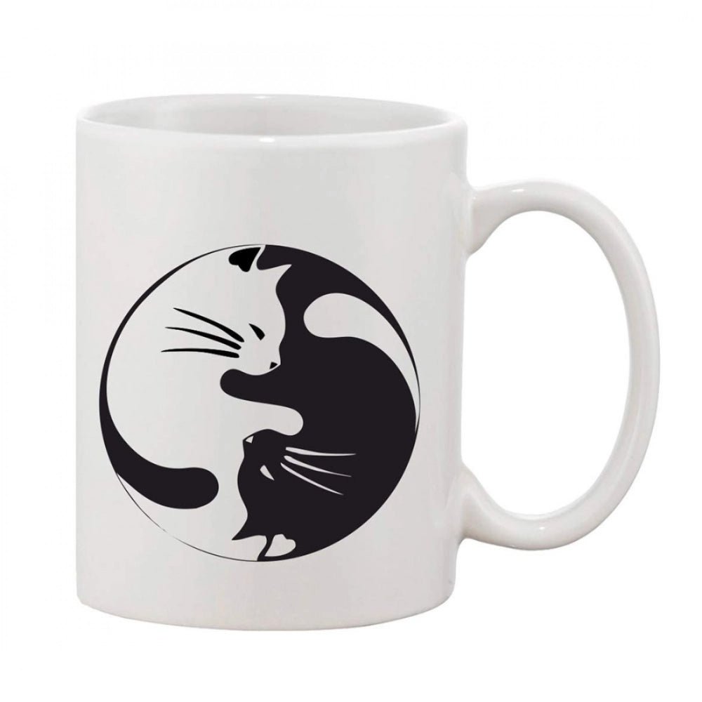 Generic Printed Ceramic Coffee Mug - 1 Pieces, White, 11oz - Aura Living Gear