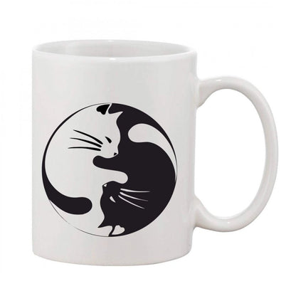 Generic Printed Ceramic Coffee Mug - 1 Pieces, White, 11oz - Aura Living Gear