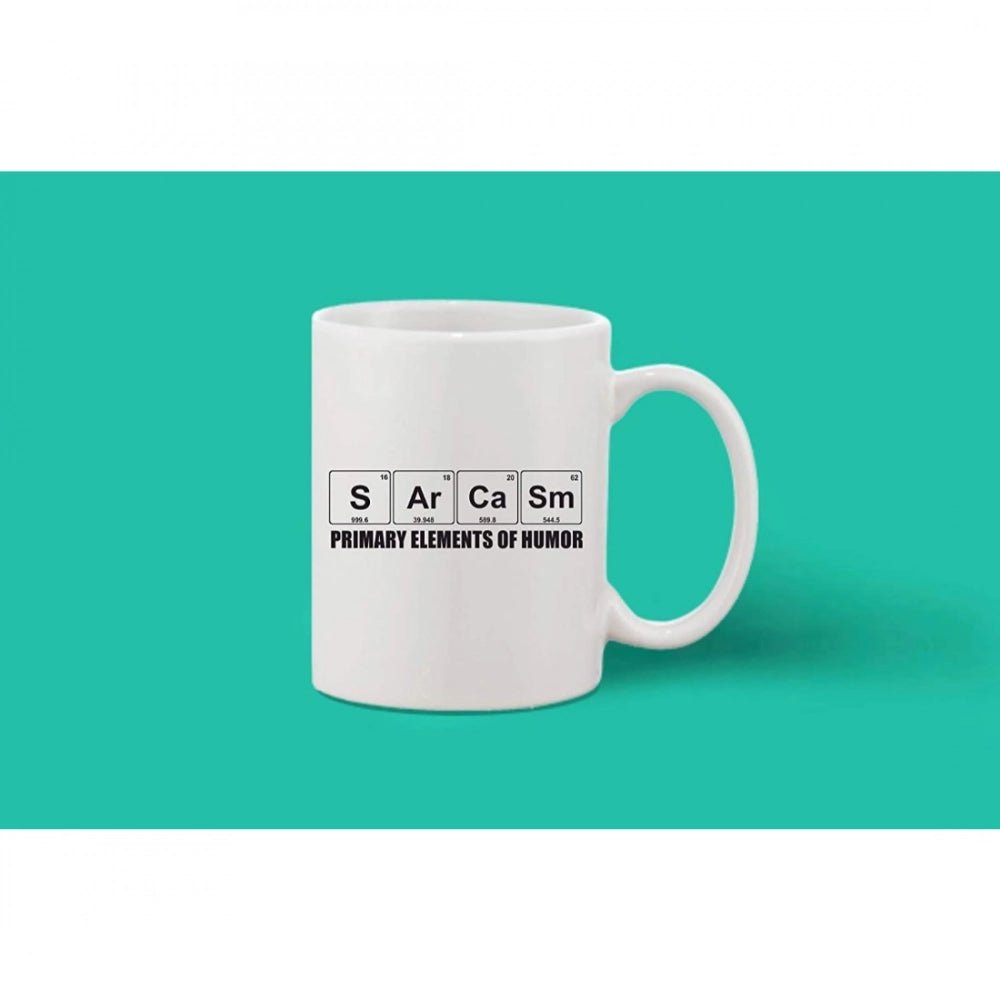 Generic Printed Ceramic Coffee Mug - 1 Pieces, White, 11oz - Aura Living Gear