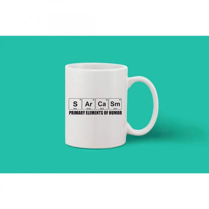 Generic Printed Ceramic Coffee Mug - 1 Pieces, White, 11oz - Aura Living Gear