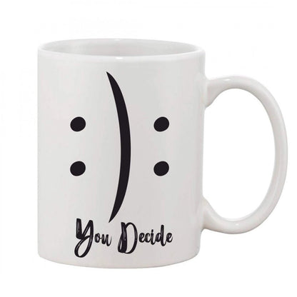 Generic Printed Ceramic Coffee Mug - 1 Pieces, White, 11oz - Aura Living Gear